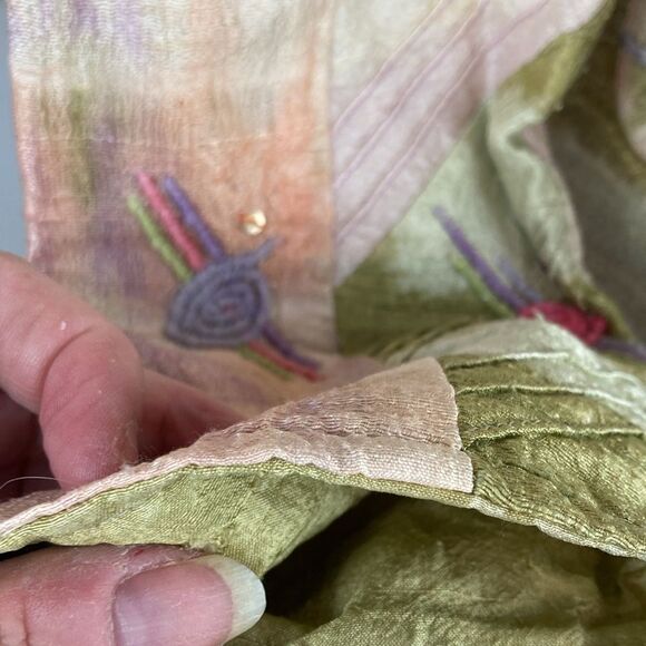 Parsley & Sage silk boho avant garde charming mixed media lined jacket VTG - Picture 6 of 10